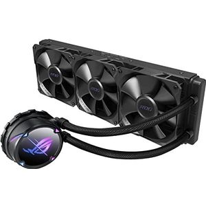 ASUS ROG Strix LC II 360 All-in-One AIO Liquid-CPU-koeler, 360 mm radiator, Intel LGA1700, 115x/2066 en AMD AM4/TR4 ondersteuning, drievoudige 120 mm 4-polige PWM-ventilator