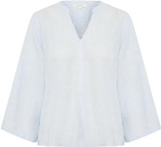 Part Two - Windsurfer Stripe - Blouse - Blauw - Linnen