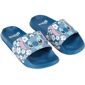 Disney Lilo and Stitch Slides voor dames, klassieke Lilo en Stitch-sandalen, Blauw, 38 EU