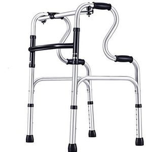 Rollator Looprekken voor senioren, aluminium draagbare in hoogte verstelbare opvouwbare rolstaphulp, voor binnen buiten huis, belasting 180 kg(400 lbs) (Size : No wheels)