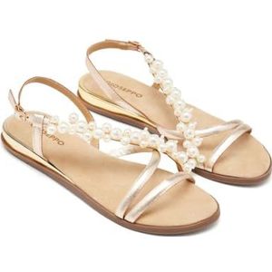 GIOSEPPO - Templeton - Platte Damessandalen - Platina