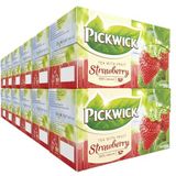 Pickwick Vruchtenthee Aardbei (240 Theezakjes - 100% Natuurlijk - Rainforest Alliance Gecertificeerd) - 12 x 20 Zakjes