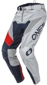 O'NEAL | Motocrossbroek | MTB Enduro MX | Extreem Duurzaam & Lichtgewicht Ontwerp voor Maximaal Comfort & Bescherming | Airwear Broek Freez | Volwassen | Grijs Blauw Rood | Maat 28/44