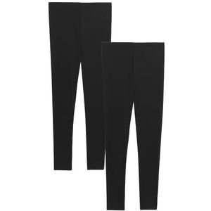 Marks & Spencer Dames 2-pack Heat Gen leggings pyjama-ondergoed, zwart, 42, zwart, 42