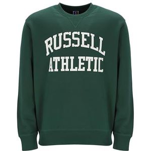 Russell Athletic E36062-DG1-225 ICONIC2-CREWNECK Heren Sweatshirt Lange Trui Donkergroen Maat M