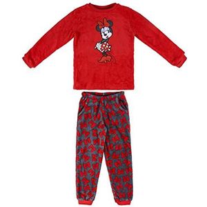 Artesania Borste lange pyjama koraal Minnie sets, rood (rood C06), 8 jaar voor meisjes