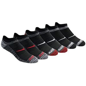 Saucony Heren R Bolt Performance No-Show sokken, verkrijgbaar in M-XXL (6, 12, 18 paar), Rood Assortiment (6 paar), Large