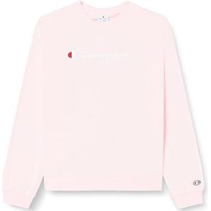 Champion Legacy Icons G-Ultralight Spring Terry Crewneck Sweatshirt voor meisjes en meisjes, Roze Confetti, 5-6 jaar