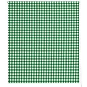 Estoralis Transparant rolgordijn, digitale print, keuken Vichy-2, groen, 130 x 175 cm (B x H)