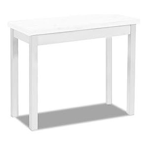 ASTIMESA Keukentafel, boekvorm, zonder lade en plaat van gelamineerd hout, wit, 80 x 40 cm tot 80 x 80 cm