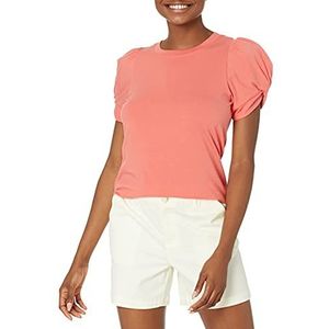 Amazon Essentials Dames Classic-Fit Twist Mouw Ronde hals T-Shirt, Koraalroze, XX-Large