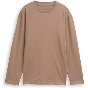 TOM TAILOR Kinder-T-shirt met lange mouwen, 36516 - Taupe Grey, 152