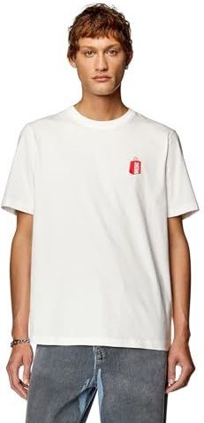 Diesel - T-shirt - Wit - Klassieke Ronde Hals