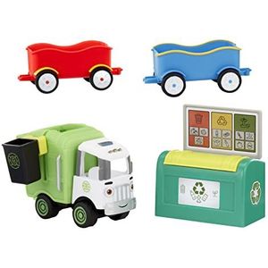 Little Tikes Let's Go Cozy Coupe-vuilniswagenspeelset met duw- en speelvoertuig voor autoplezier op de vloer of tafel - Voor peuters, jongens en meisjes vanaf 3 jr