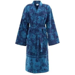 Bassetti Badjas Genovo B1 van katoen in de kleur blauw, maat: L, 9324558