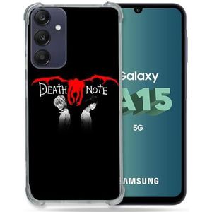 Cokitec Versterkte hoes voor Samsung Galaxy A15 4G / 5G Manga Death Note zwart