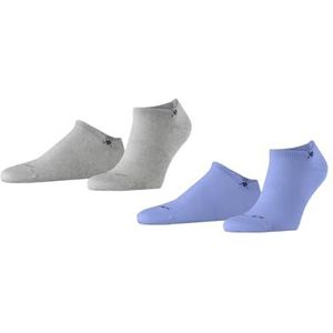 Burlington Heren Korte sokken Everyday 2-Pack M SN Katoen Kort eenkleurig Multipack 2 Paar, Blauw (Light Blue 6755), 40-46