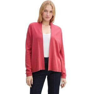 TOM TAILOR Cardigan gebreide jas voor dames, 11016 - Berry Red, M
