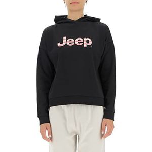 Jeep O102609-B000 J Cropped sweatshirt met capuchon gestreepte print J22W dames zwart XL