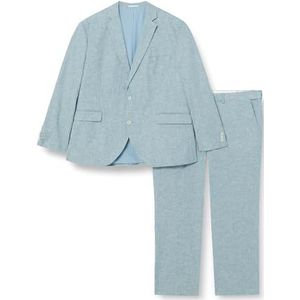JACK & JONES Jprriviera Linen Suit Slim Fit Sn Pls pak voor heren, Troposphere/Fit: slim fit, 68 Grote maten
