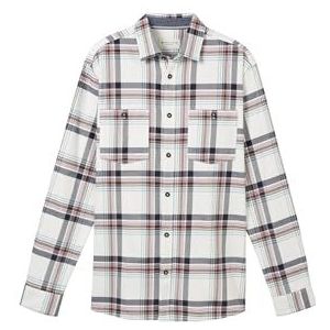 TOM TAILOR heren overhemd, 35965 - White Herringbone Check, L