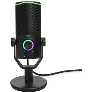 JBL Quantum Stream Studio, Triple Condenser USB-microfoon met Vier Cardioid Opnamepatronen, voor Vloeiend Streamen, Podcasting, Opnemen en Gamen, in het Zwart