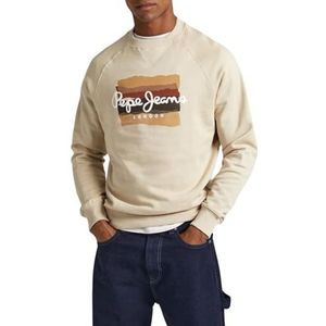 Pepe Jeans Mun Sweatshirt voor heren, Bruin (Zand), S