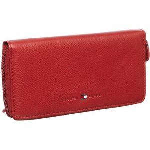 Tommy Hilfiger Vrouwen Belle Grainy L Rits Rond Portemonnee, Rood