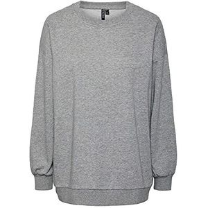 PIECES Dames Pcchilli Summer Ls Oversize Sweat Noos Sweatshirt, lichtgrijs gem., S