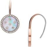 Fossil Merrit JF04938791 Rosé goudkleurige roestvrijstalen oorbel voor dames