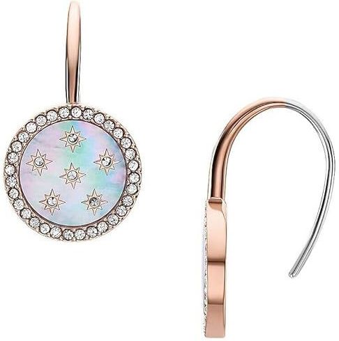 Fossil Merrit JF04938791 Rosé goudkleurige roestvrijstalen oorbel voor dames