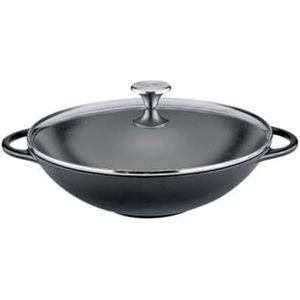 Küchenprofi wok glazen deksel -Kp415001030 woks & wokpannen, glas, zwart, 30 cm