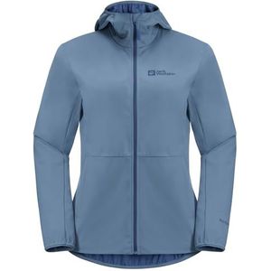 Jack Wolfskin Feldberg sweatshirt met capuchon W softshelljas, elementair blauw, M dames, Elementair blauw, M