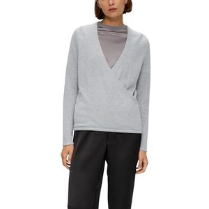 s.Oliver BLACK LABEL - Damestrui - Gebreid - Zwart - Wikkeldesign