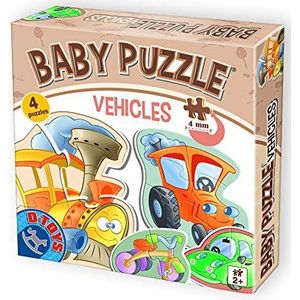 D-Toys Puzzle 5947502871279 D-Toys Baby Puzzel Vehicles, Multicolor