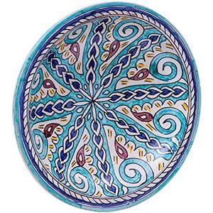 Biscottini Decoratieve borden 40,5 x 40,5 x 11,5 cm | keramische borden van Marokkaans handwerk | keukendecoraties | handbeschilderde decoratieve borden