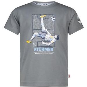 SALT AND PEPPER BY KIDS PARK Jongens-T-shirt voetbal valler print van S.Jersey, Misty Olive, 104-110 voor kinderen, Misty Olive, 104/110 cm