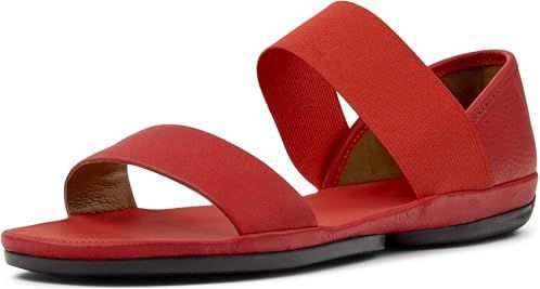 Camper - Right 21735 - Sandalen - Rood - Bovenmateriaal: Rundleer en Stof