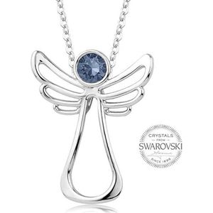 Levien Guardian Angel Blue Gray Crystal halsketting SLE0129 merk, Standaard, Niet-Edelmetaal, Geen edelsteen