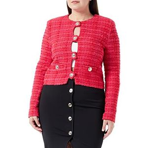 Pinko Estroverso Tweed Fantas elegante werkjas voor dames, ynr_mult.fuxia/rood, 30