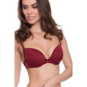 Maison Lejaby Push-up NUAGE PUR SG Balconnet voor dames, kant, rood, rouge (karmijn), 90DD (fabrieksmaat: 90D), donkerrood, 90DD