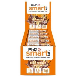 PhD Nutrition Smart Bar Protein Eiwitreep chocolade pindakaas 24x32g, 31% eiwit