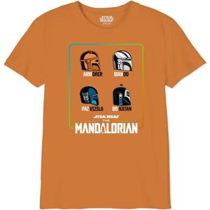 Star Wars Mandalorian - Mando Warriors Group BOSWMANTS069 T-shirt voor jongens, oranje, maat 10 jaar, Oranje, 10 Jaar