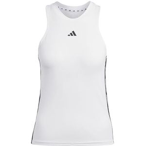 adidas Dames AEROREADY Train Essentials Regular 3-Stripes Tank Top, White/Black, L