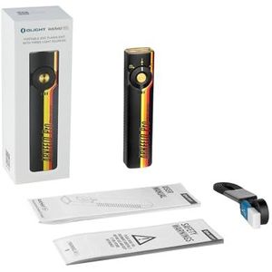 OLIGHT Arkfeld Ultra 1400 lumen EDC-zaklamp, oplaadbare compacte zaklamp met witte led, UV en groen licht, 3 lichtbronnen, perfect voor dagelijks gebruik, werken (olijfgroen