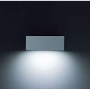 LED-wandlamp, rechthoekig, 26,5 cm, 3000 K, 230 V, totaal vermogen 10,4 W, serie Minilift reddangolare, 8 x 26,5 x 10 cm, grijs (referentie: S.5054W.14)