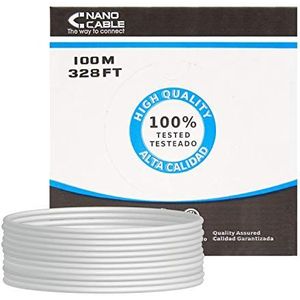 Nanocable 10.20.0302-FLEX - Flexibel Ethernet Netwerkkabel Spoel, RJ45 Cat.5e UTP AWG24, grijs, 100 mts