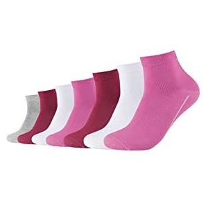 Camano Unisex Online Ca-Soft Quarter 7-pack sokken, Phlox pink, 39/42, roze, 39 EU