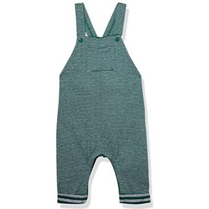 Petit Bateau Lange jumpsuits voor jongens, Evergreen groen/rookgrijs, 12 Maanden