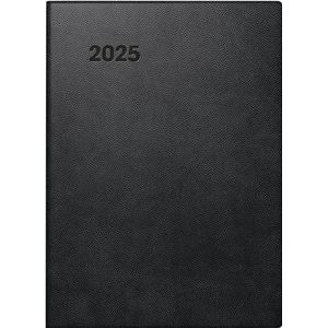 BRUNNEN Zakagenda model 736 (2025), 1 pagina = 1 dag, A6, 416 pagina's, kunststof omslag, zwart